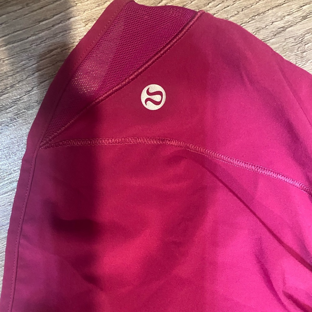 Raspberry hotty hot lululemon shorts